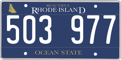 RI license plate 503977