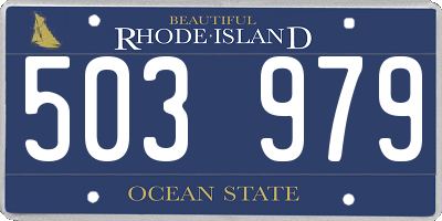 RI license plate 503979
