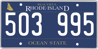 RI license plate 503995