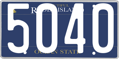 RI license plate 5040