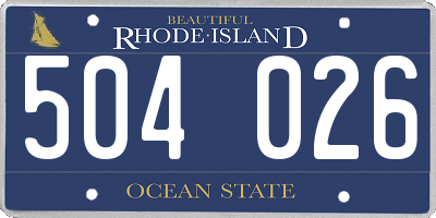 RI license plate 504026