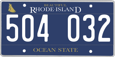 RI license plate 504032