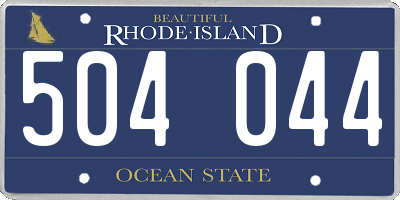 RI license plate 504044
