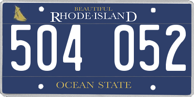 RI license plate 504052