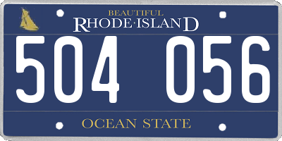 RI license plate 504056