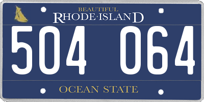 RI license plate 504064