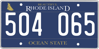 RI license plate 504065
