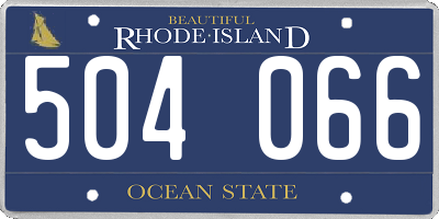 RI license plate 504066