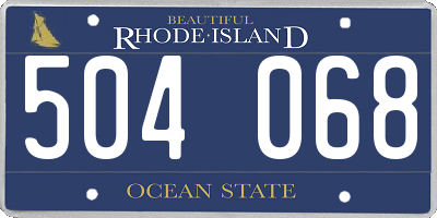 RI license plate 504068