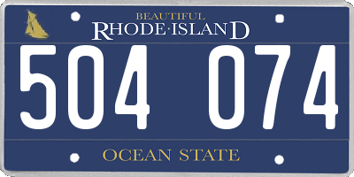 RI license plate 504074