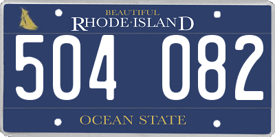 RI license plate 504082