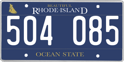 RI license plate 504085