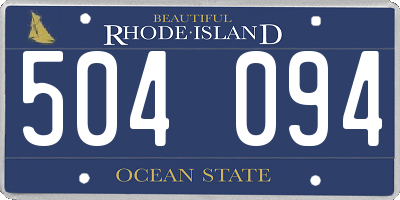 RI license plate 504094