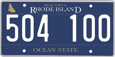RI license plate 504100