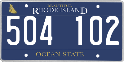RI license plate 504102