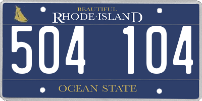 RI license plate 504104