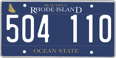 RI license plate 504110