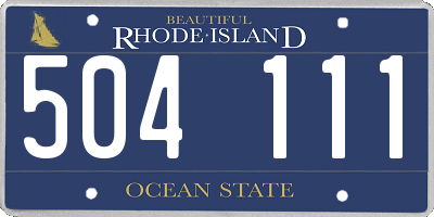 RI license plate 504111