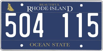 RI license plate 504115