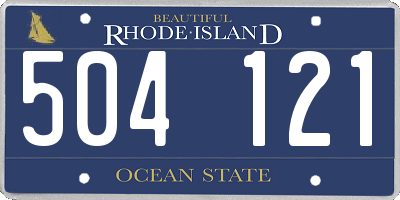 RI license plate 504121