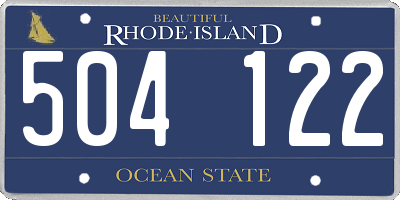 RI license plate 504122
