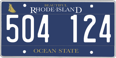 RI license plate 504124