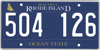 RI license plate 504126