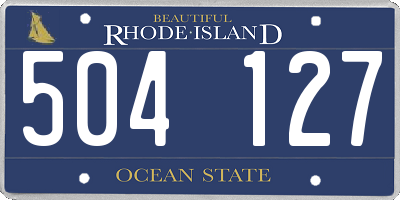 RI license plate 504127