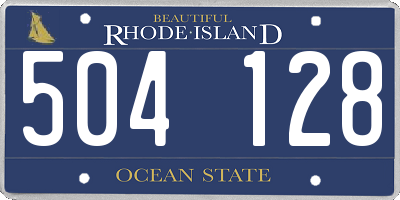 RI license plate 504128