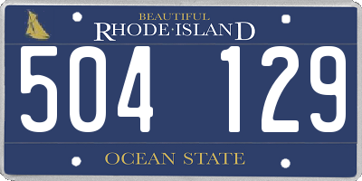 RI license plate 504129