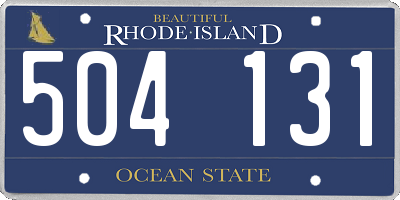 RI license plate 504131