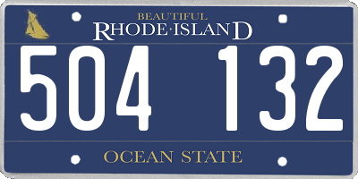 RI license plate 504132