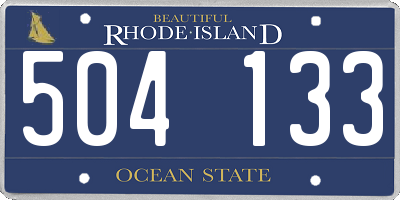 RI license plate 504133