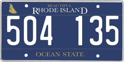 RI license plate 504135