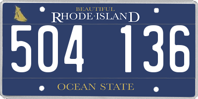RI license plate 504136