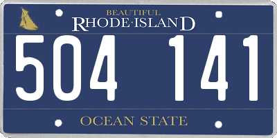 RI license plate 504141