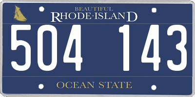 RI license plate 504143