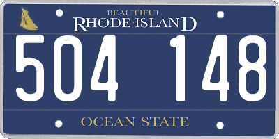 RI license plate 504148