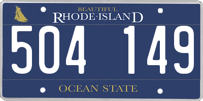 RI license plate 504149