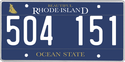 RI license plate 504151