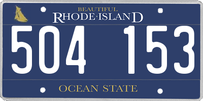 RI license plate 504153