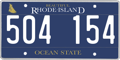RI license plate 504154