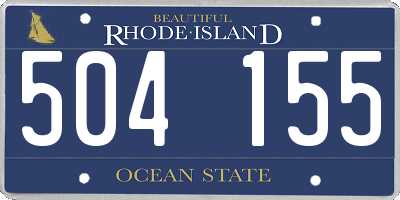 RI license plate 504155