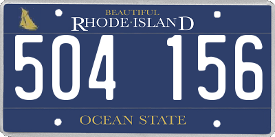RI license plate 504156