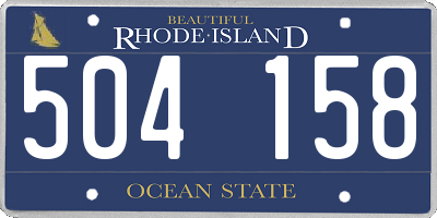 RI license plate 504158
