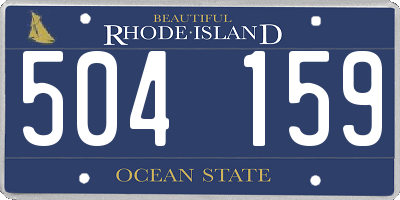 RI license plate 504159