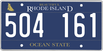 RI license plate 504161