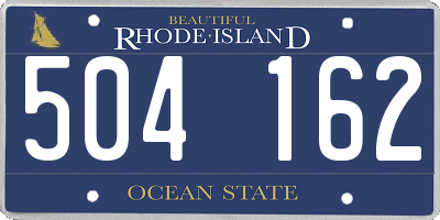 RI license plate 504162