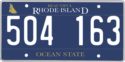 RI license plate 504163