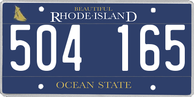 RI license plate 504165